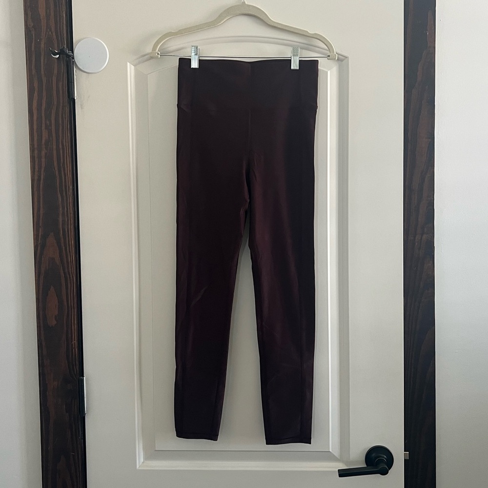 Sweaty Betty Shiny Leggings in Dark Cherry